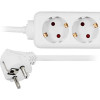 Deltaco GT-126 6AC outlet(s) 1.5m Vit förlängningssladdar