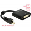 DeLOCK 62639 0.25m Mini DisplayPort DVI-I Svart videokabeladapter