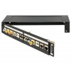 DeLOCK 43303 Väggmonterad rack 1U Svart rack