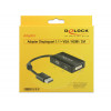 DeLOCK 0.16m DisplayPort/VGA+HDMI+DVI 0.16m DisplayPort VGA + HDMI + DVI Svart