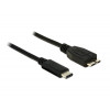 DeLOCK 1m USB 3.1 USB-kablar USB C Micro-USB B Hane Svart