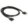 DeLOCK 0.5m 2xUSB2.0 USB-kablar 0,5 m Svart