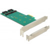 DeLOCK 2x 67-pin M.2 key B - 2x SATA 7-pin nätverkskort/adapters Intern