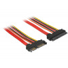 DeLOCK 84921 SATA-kablar 1 m Svart, Orange, Röd, Gul SATA 22-pin