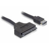 DeLOCK SATA cable, 0.5m 0.5m eSATAp Svart SATA-kablar
