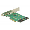 DeLOCK 89518 Intern M.2,SATA nätverkskort/adapters