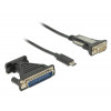 DeLOCK 62904 kabeladaptrar USB Type-C RS-232 Svart