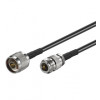 Goobay N FM 200 - 2.0m koaxialkablar N-Male N-Female 2 m Svart