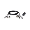 Aten 2L-7D02DHX2 KVM-kablar Svart 1,8 m
