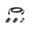 Aten 2L-7D02UDPX4 KVM-kablar Svart 1,8 m