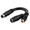 Deltaco AA-20 kabeladaptrar miniDIN 7-pin miniDIN 4-pin Svart