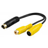 Deltaco AA-26 kabeladaptrar miniDIN 9-pin miniDIN 4-pin Svart, Gul