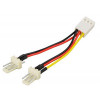 Deltaco SSI-36 kabeladaptrar 3-pin ho 2 x 3-pin ha Svart, Röd, Vit, Gul