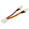 Fläkt kabeladapter 3-pin ho 2 x 3-pin ha