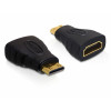 DeLOCK 65244 kabeladaptrar 19-p HDMI-C M 19-p HDMI-A F Svart