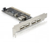 DeLOCK USB2.0 PCI card, 4+1 Port nätverkskort/adapters