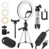 Hållare Tripod Stativ med 3 LED Lampa för mobil BT ARM-T04