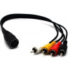 Audio adapterkabel DIN 5-pin - 4 x RCA ho-ha
