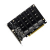 M.2 SSD adapter PCI-E X16 - Plats för 4st M.2 NVMe