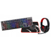 Gaming Tangentbord Mus Musmatta Headset Belgiskt GC-4104 COMANCHE-3/BE