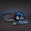 Gaming Kit 4 RGB Tangentbord Headset Mus Musmatta 101186 Gaming paket för spelare. 4 i 1 spelpaket med LED RGB Tangentbord, Headset, mus och musmatta