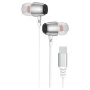 Headset - USB-C Earphones med mikrofon 1.2m Vit