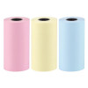 HURC9 pappersrulle för mini etikettskrivare. Färgglada papper, blå, röd och gul. 3-pack