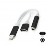 Lightning - 3.5mm + Lightning Adapter BT svart IPLH-504