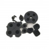 Knappar ledande D-Pad ABXY LR gummi 9 delar set för NS switch Pro Controller