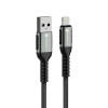 Lightning - USB-A kabel 1.2m Svart Slitstark