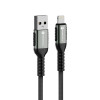 Lightning - USB-A kabel 3m Svart Slitstark