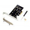 M.2 SSD adapter till PCI-E X4 M.2 B & M Key NGFF MC-PCIE-SSDADAPTER