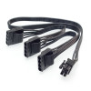 Modulär PSU strömkabel 6 pin - 3 x Molex Antec