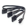 Modulär PSU strömkabel 6 pin - 3 x Molex PSU-6-3M