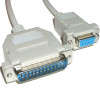Parallell kabel DB25 hane - DB9 hona