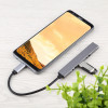 USB-C - USB-A Hubb 3-port med minneskortläsare