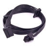 Strömkabel 6 pin hane - 3 x SATA hona PCI-Express kabel adapter
