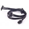Strömkabel 6 pin hane - 4 x SATA hona PCI-Express kabel adapter
