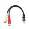 Audioadapter 3.5mm - RCA x 2 (ha-ho) 0.2m
