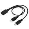 Micro USB splitter kabel USB-C - 2xMicro USB ho-ha
