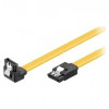 SATA kabel vinklad-rak (0.1m). SATA-01VR