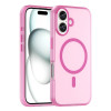Skal iPhone 16 - MagSafe Frostad Transparent Rosa