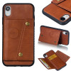 Skal iPhone XR - Kortplats Magnetisk Brun SK-i054