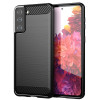 Skal Samsung Galaxy S21+ - Kolfiber Borstad Svart 102102