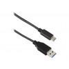 USB-C - USB-A kabel 1m svart