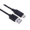 USB-C - USB-A kabel 1m 3A Slitstark Flätad 101372