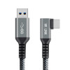 USB-C - USB-A Kabel 3m Vinklad 90 grader VR Link 590292