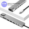 USB-C Dockningsstation 8 i 1 - HDMI + RJ45 + USB 3.0 x2 + USB-C + PD + CR