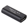 USB-C hona till USB-C hona skarv adapter för förlängning av 2 USB-C kablar, svart med aluminium legering