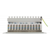 DELTACO 10" patchpanel, 12xRJ45, Cat6a, STP, 10Gbps, metall, grå 10-PATCH14